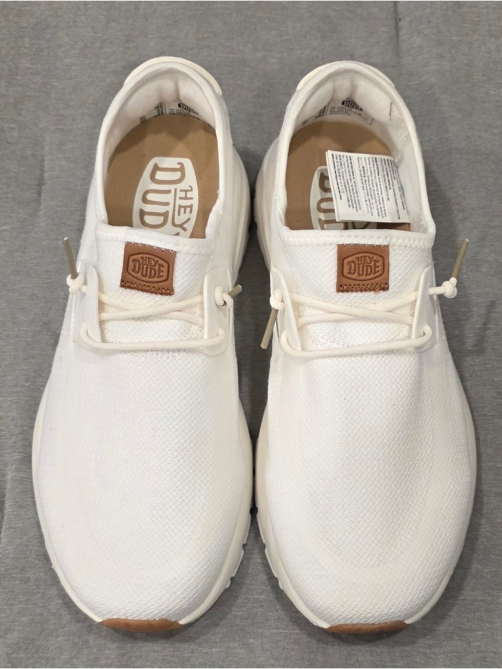 Hey Dude Men’s White Slip On Sirocco Sneakers Size 10 NWOB - Picture 2 of 6